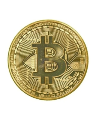 Bitcoin Hatıra Parası – Altın Renk Metal Koleksiyon Parası – Kripto Para Temalı Dekoratif Coin