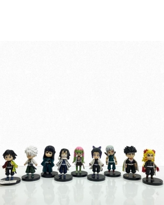 Demon Slayer 9'lu Koleksiyon Figür Seti - Giyu, Shinobu, Rengoku ve Tüm Hashiralar