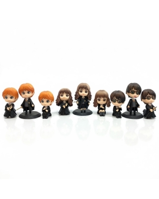 Harry Potter 9'lu Dev Figür Seti - Harry, Hermione ve Ron Tüm Versiyonlar Chibi Serisi