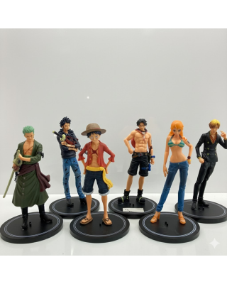 One Piece 6'lı Koleksiyon Figür Seti - Luffy, Zoro, Sanji, Nami, Ace, Law
