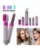 5’i 1 Arada Saç Şekillendirici Fön Makinesi – 5 Başlıklı Hot Air Styler, Saç Kurutma ve Bukle Yapma Seti