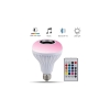 Akıllı LED Ampul 12W RGB, Bluetooth Hoparlör ve Uzaktan Kumanda, E27 Beyaz Işık – Müzik ve Aydınlatma